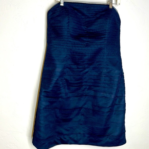 dzage Dresses & Skirts - D’Zage size 10 navy blue tulle strapless gown